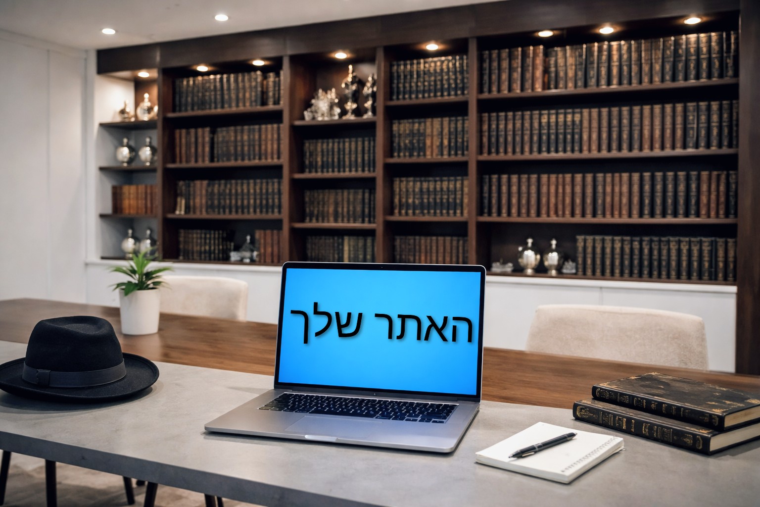 איש יושב עם מחשב נייד ובודק נתונים לעבודה על האתר